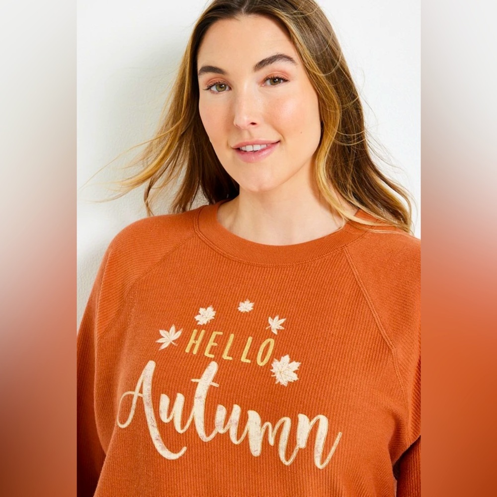 Maurices Orange Crew Neck Sweater
